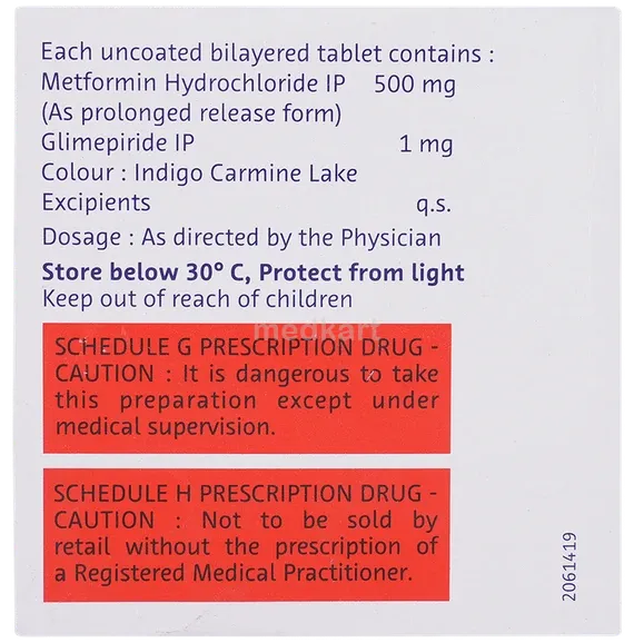 euglim m 1mg tablet 10's